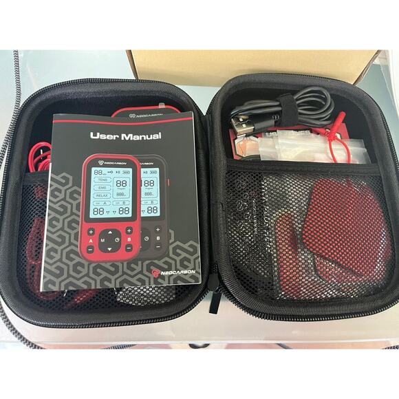Neocarbon Electric Pain Relief TENS Unit With Case- New in box - Picture 5 of 6